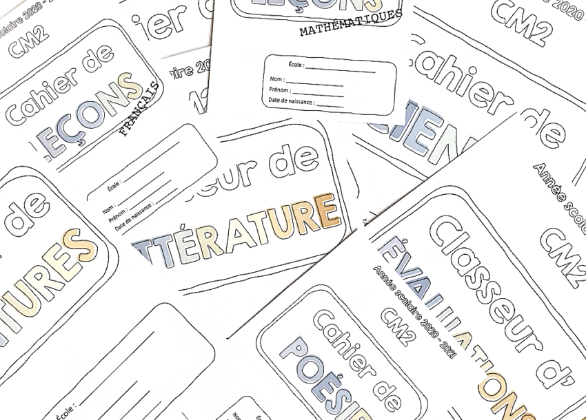 Page De Garde Grand Cahier 2019 2020 Pages de garde 2020-2021