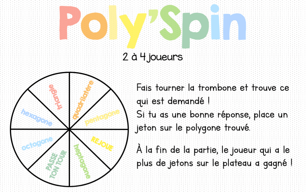 Poly’spin – jeu sur les polygones