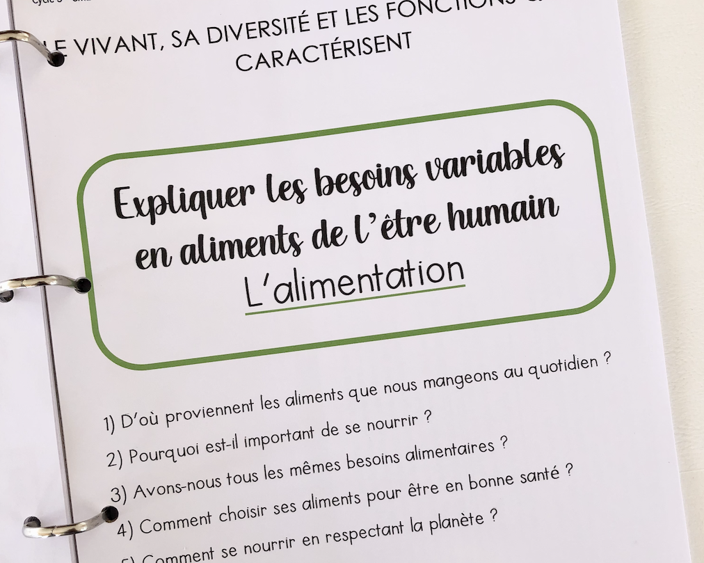 évaluation Alimentation Cm1 Pdf Avec Correction L’alimentation – Séquence et outils