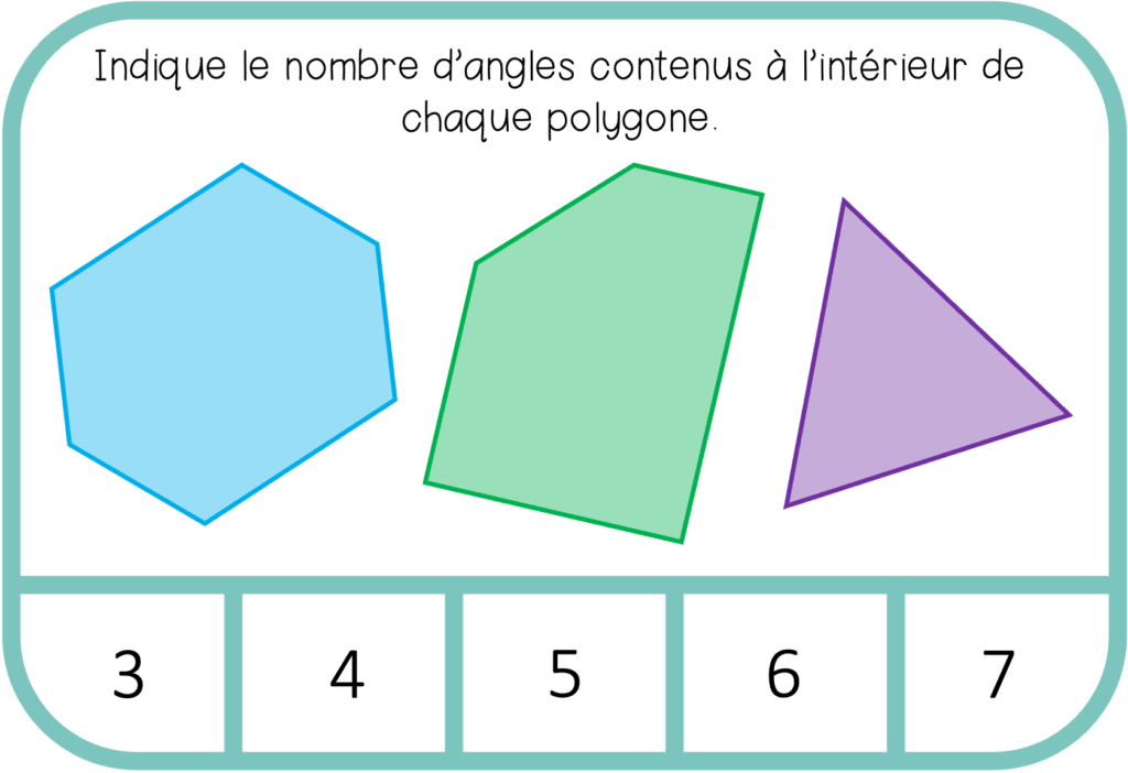 Ateliers autonomes – Mesures – les angles